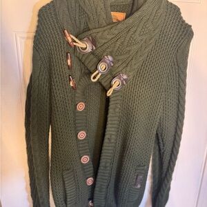 Green Cable Knit Sweater